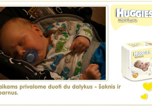 Hubertas auga kartu su Huggies ® Newborn: 44 gyvenimo diena