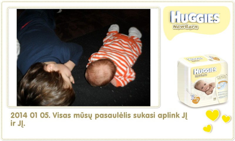 Hubertas auga kartu su Huggies ® Newborn: 17 gyvenimo diena