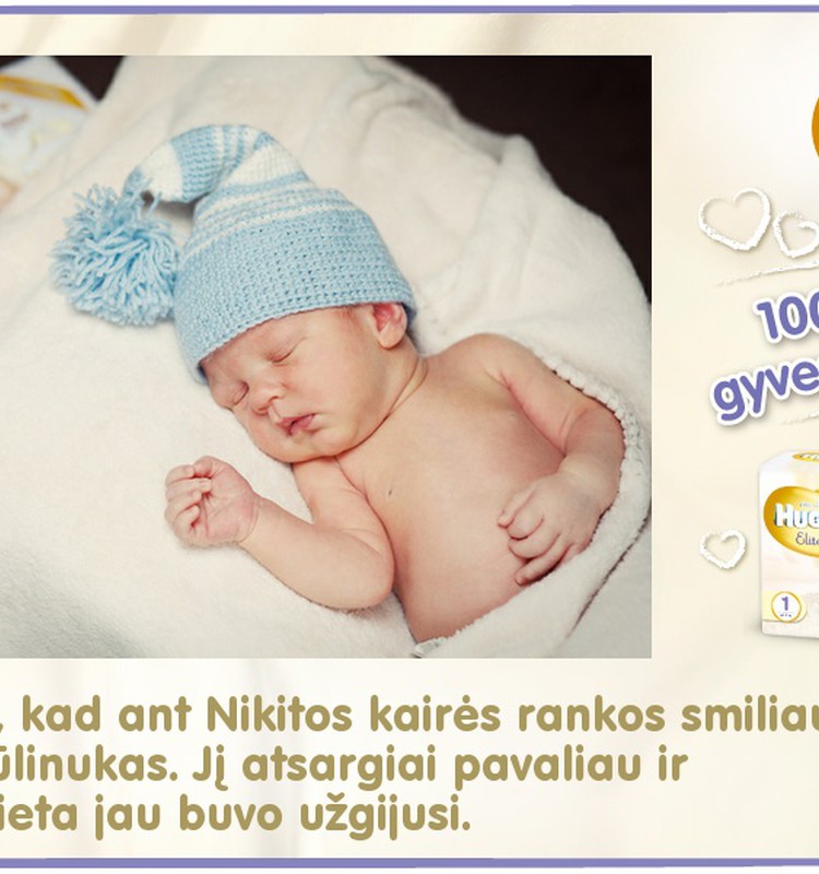 Mažylis auga kartu su Huggies® Elite Soft: 9 diena