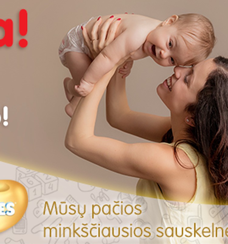 NAUJOVĖ! Nuo šiol sauskelnės Huggies@ Elite Soft - jau 3 ir 4 dydžio!