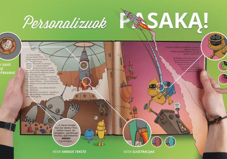ZOOMBOOK personalizuotą pasakų knygą įteikiame...