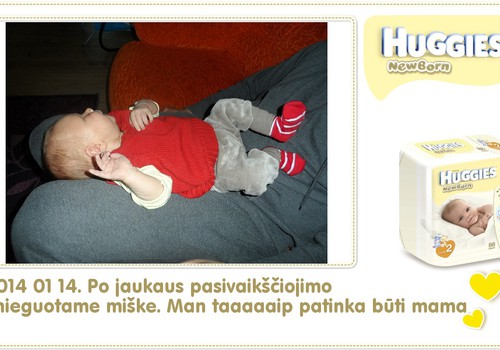 Hubertas auga kartu su Huggies ® Newborn: 26 gyvenimo diena