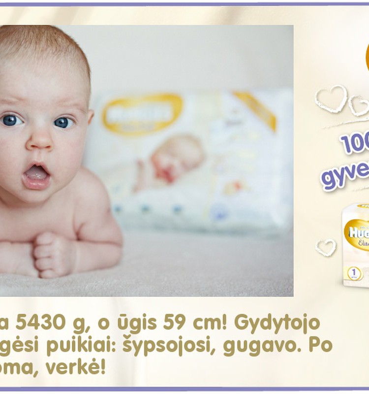 Mažylis auga kartu su Huggies® Elite Soft: 65 diena