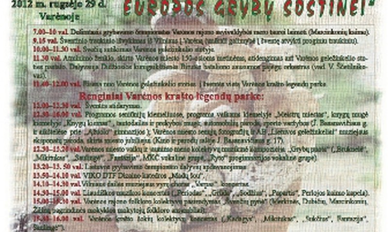 Grybų šventė, Viduramžių fiesta ir kiti savaitgalio renginiai