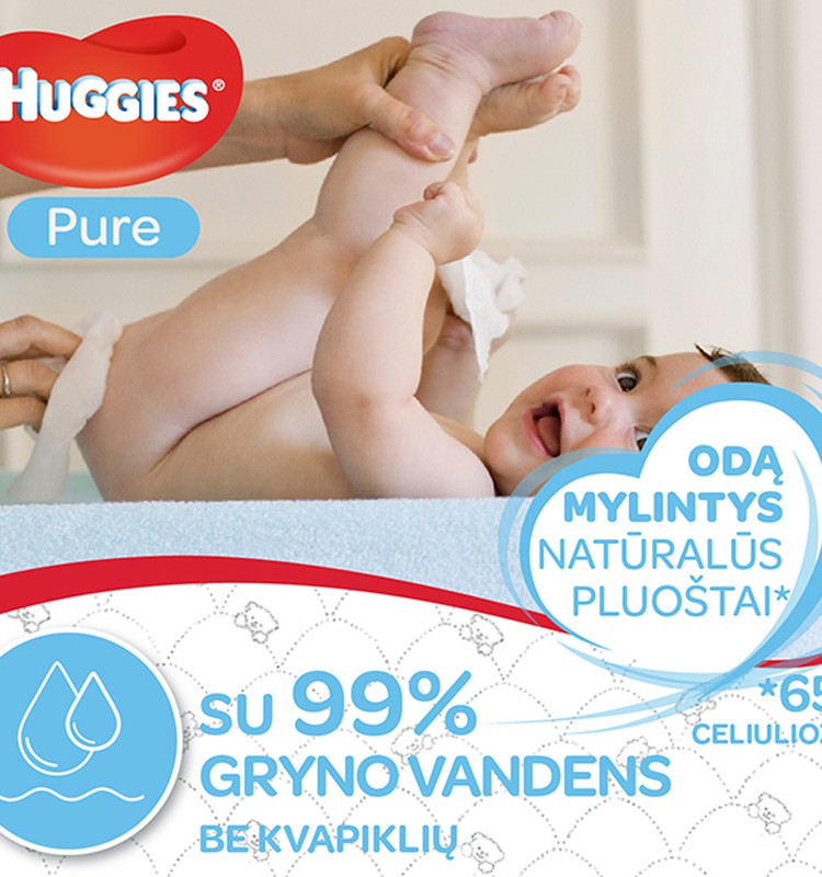 HUGGIES® Pure - visai kaip vanduo