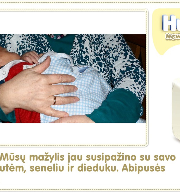 Hubertas auga kartu su Huggies ® Newborn: 24 gyvenimo diena