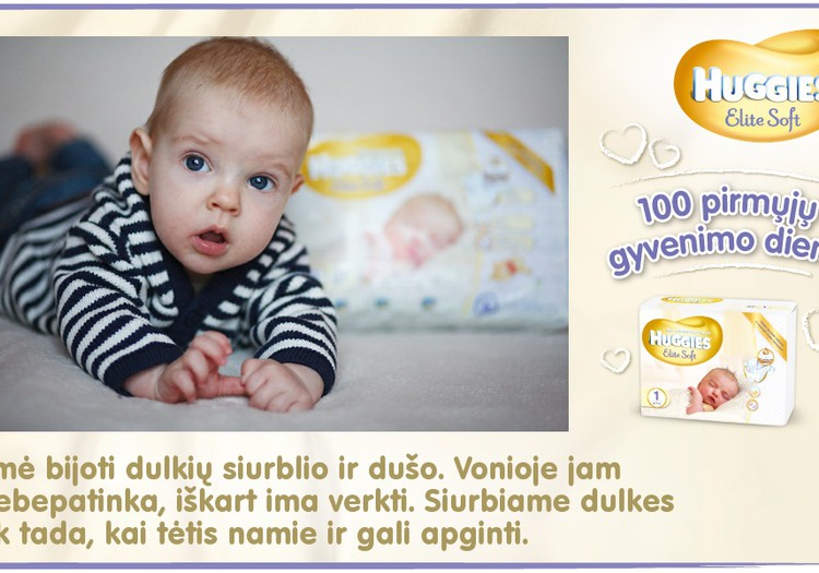 Mažylis auga kartu su Huggies® Elite Soft: 97 diena