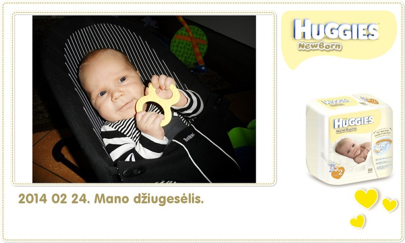 Hubertas auga kartu su Huggies ® Newborn: 65 gyvenimo diena