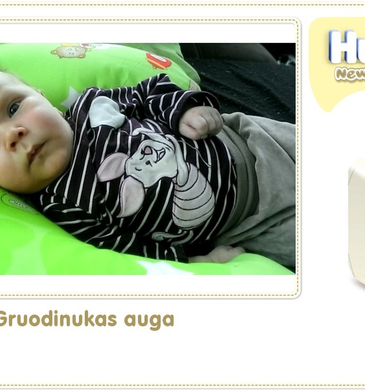 Hubertas auga kartu su Huggies ® Newborn: 41 gyvenimo diena