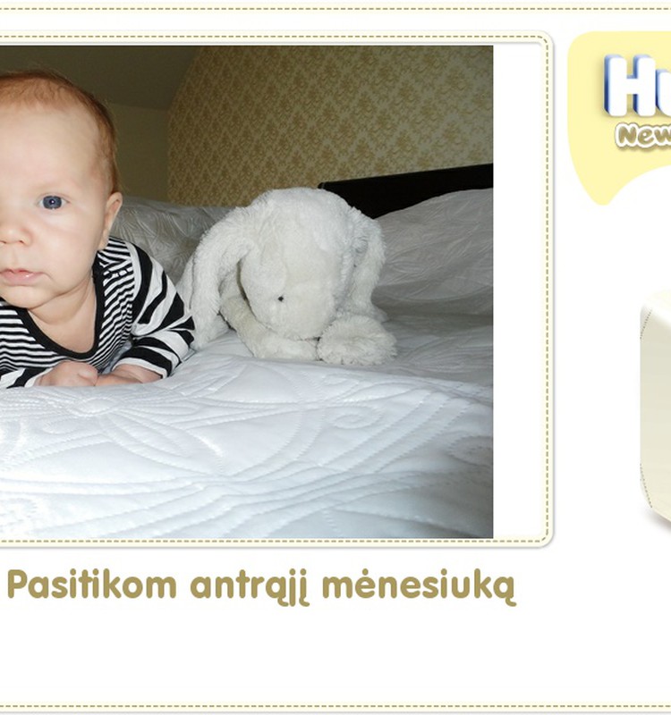 Hubertas auga kartu su Huggies ® Newborn: 62 gyvenimo diena