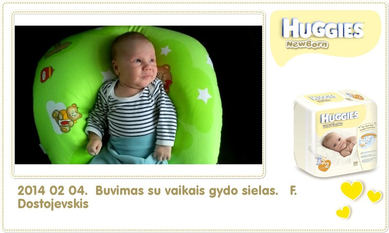 Hubertas auga kartu su Huggies ® Newborn: 45 gyvenimo diena