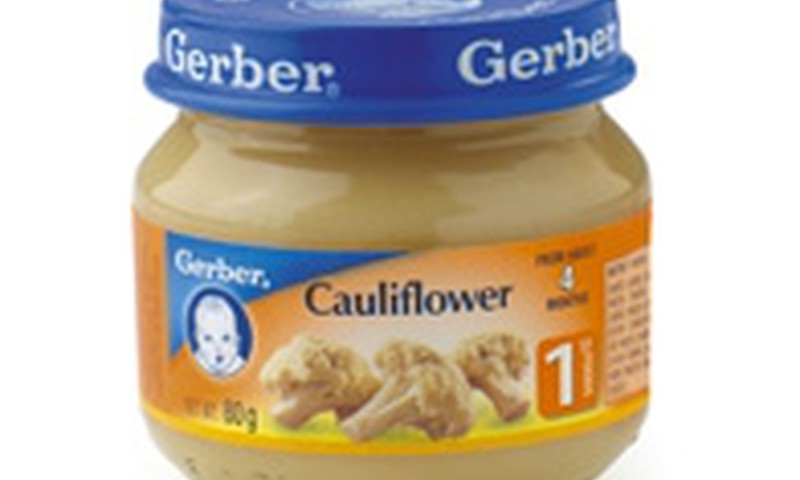 Gerber žiedinių kopūstų tyrelė nuo 4 mėnesių