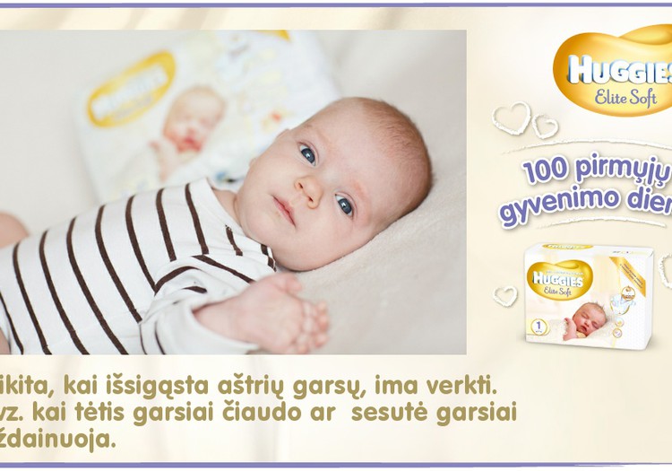 Mažylis auga kartu su Huggies® Elite Soft: 72 diena